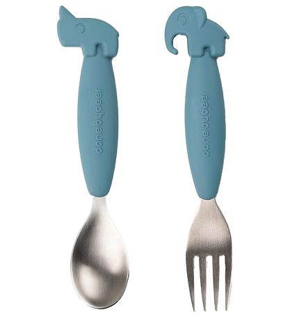 Done By Deer Bestiksæt - 2-Pak - Blue Done By Deer Bestiksæt - 2-Pak - Blue