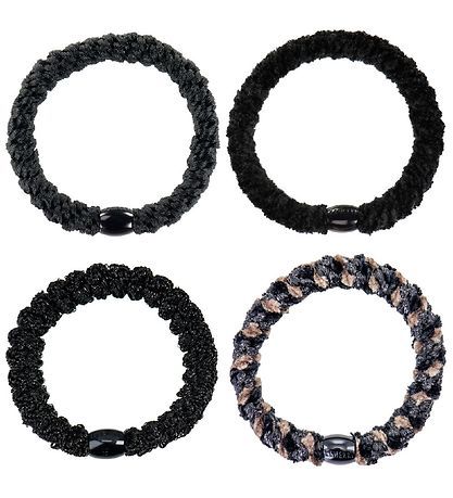 Kknekki HåreElastikker - 4-pak - Sort Mix Kknekki HåreElastikker - 4-pak - Sort Mix