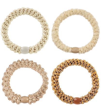 Bandeaux à Cheveux Elastiques Kknekki - 4 Pack - Beige/Marron Br