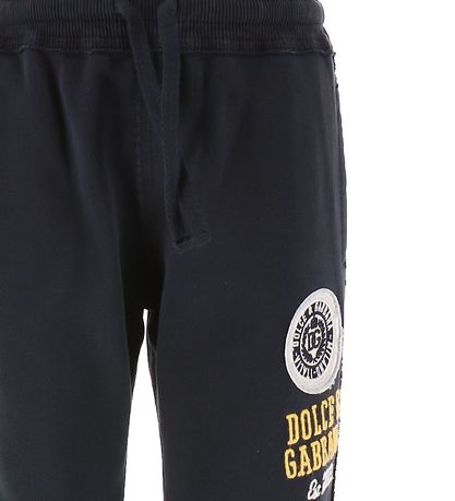 Dolce & Gabbana Sweatpants - Back To School Gym - Navy m. Gul Dolce & Gabbana Sweatpants - Back To School Gym - Navy m. Gul