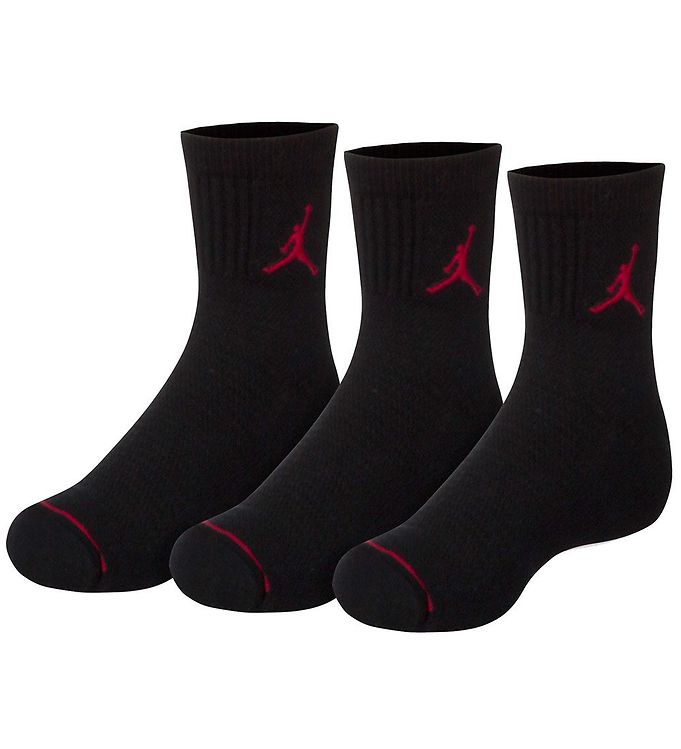 Jordan Strømper - 3-pak - Jumpman Cushioned Crew - Sort