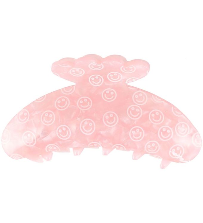 By Stær Hårklemme - Asta - 10x5 cm - Smiley Lyserød