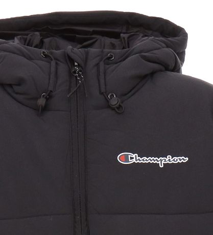 Champion Fashion Dynejakke - Script Logo - Sort Champion Fashion Dynejakke - Script Logo - Sort