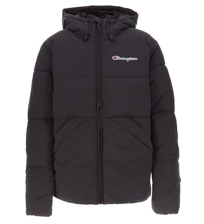 Champion Fashion Dynejakke - Script Logo - Sort Champion Fashion Dynejakke - Script Logo - Sort