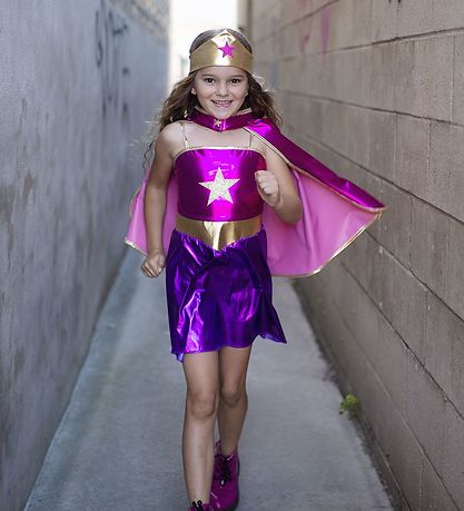 Great Pretenders Udklædning - Superhero Star - Magenta Great Pretenders Udklædning - Superhero Star - Magenta