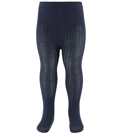 MP Strømpebukser - Uld - Rib - Navy