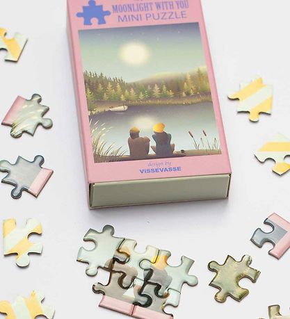 Vissevasse Puslespil - Mini - 10x13 cm - Moonlight With You Vissevasse Puslespil - Mini - 10x13 cm - Moonlight With You