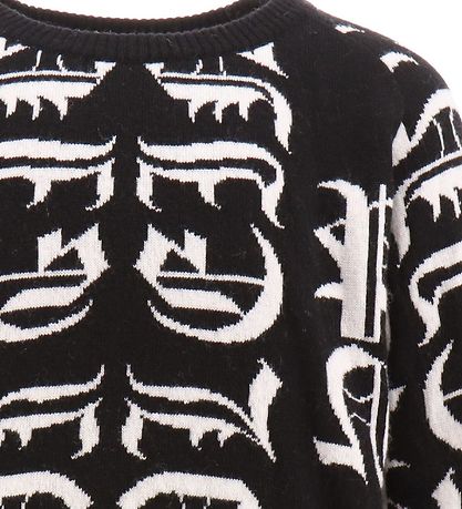 Philipp Plein Bluse - Uld - Sort m. Hvid