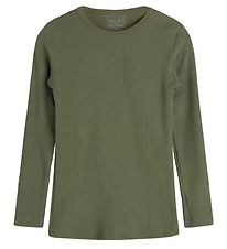 Hust and Claire Bluse - Adie - Rib - Uld - Dusty Green Hust and Claire Bluse - Adie - Rib - Uld - Dusty Green