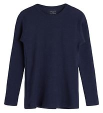 Hust and Claire Bluse - Adie - Rib - Uld - Navy Hust and Claire Bluse - Adie - Rib - Uld - Navy