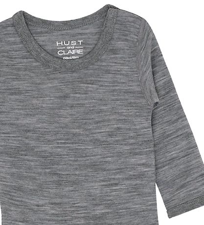 Hust and Claire Body l/æ - Bo - Uld - Grå Melange Hust and Claire Body l/æ - Bo - Uld - Grå Melange