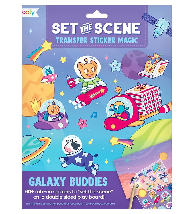 Ooly Klistermærkesæt - Set The Scene - Galaxy Buddies