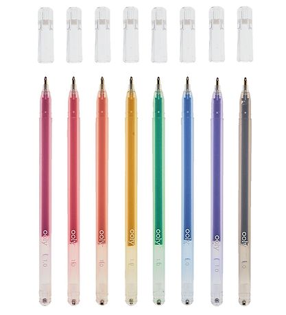 Ooly Kuglepenne m. Glimmer - 8 Stk - Radiant Glitter Gel Pens