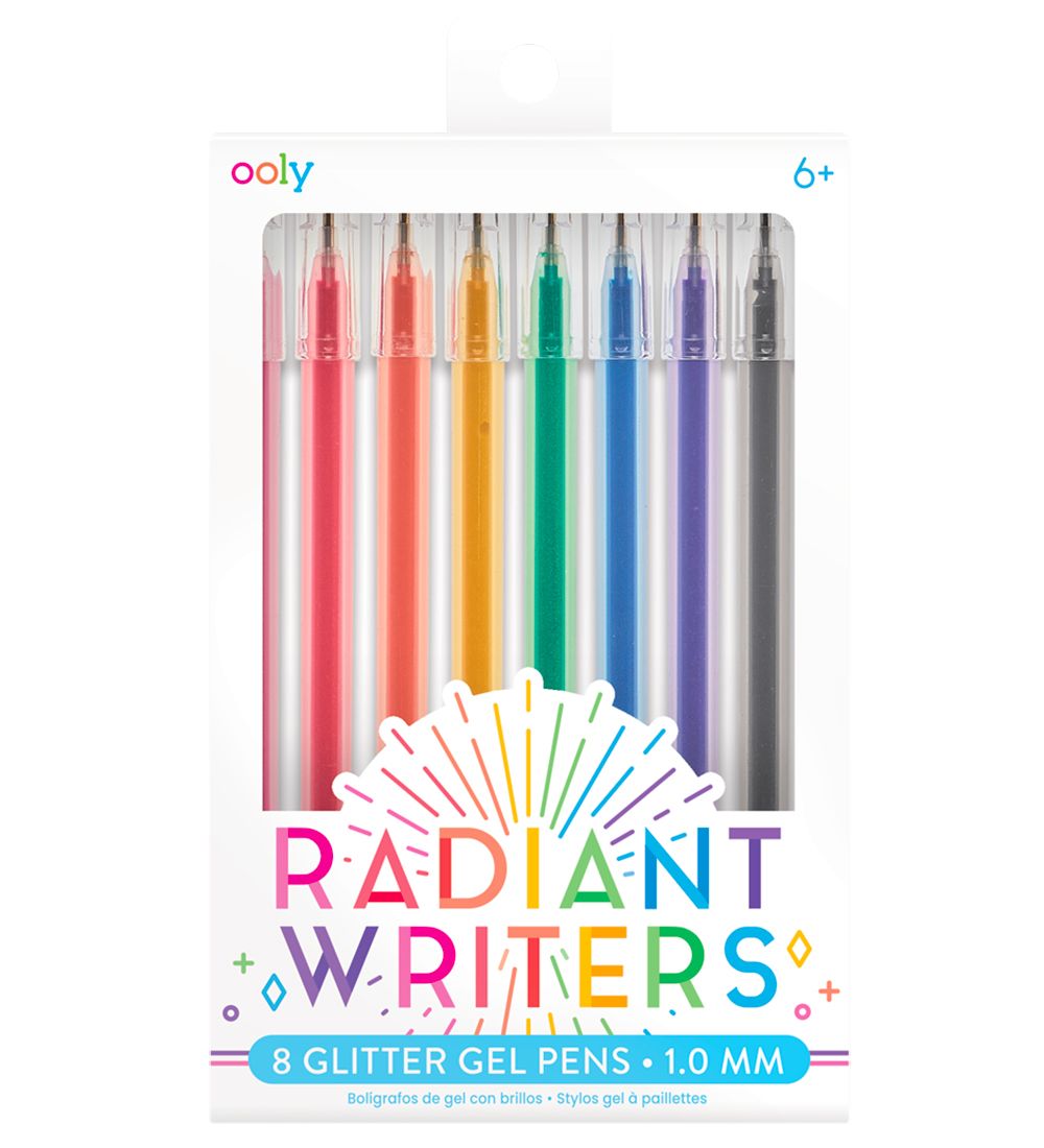 Ooly Kugelschreiber m. Glitzer - 8 st. - Radiant Glitter Gelstif - Ooly - One Size - Buntstiftsets