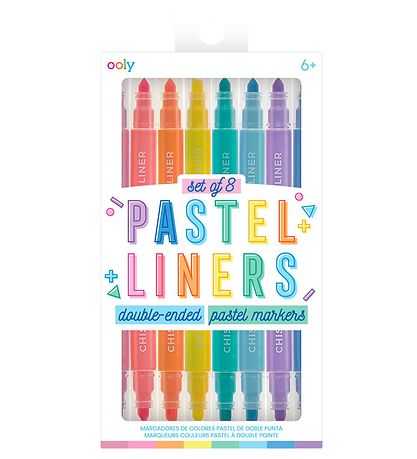 Ooly Dobbeltsidet Tuscher - 8 Stk - Pastel Liners Dual Tip Marke Ooly Dobbeltsidet Tuscher - 8 Stk - Pastel Liners Dual Tip Marke