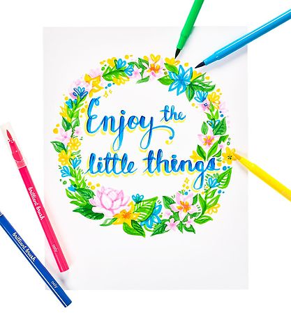 Ooly Tuscher - 12 Stk - Brilliant Brush Markers Ooly Tuscher - 12 Stk - Brilliant Brush Markers