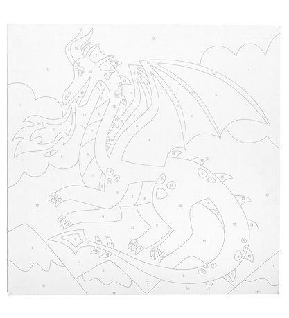 Ooly Paint By Number Sæt - Fantastic Dragon Ooly Paint By Number Sæt - Fantastic Dragon
