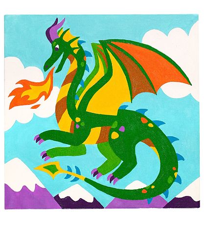 Ooly Paint By Number Sæt - Fantastic Dragon