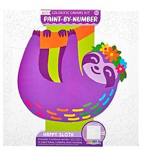 Ooly Paint By Number Sæt - Happy Sloth Ooly Paint By Number Sæt - Happy Sloth