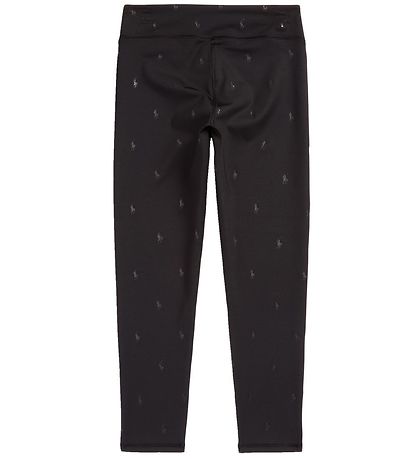 Polo Ralph Lauren Leggings - Sort m. Logoer