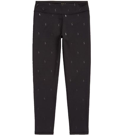 Polo Ralph Lauren Leggings - Sort m. Logoer
