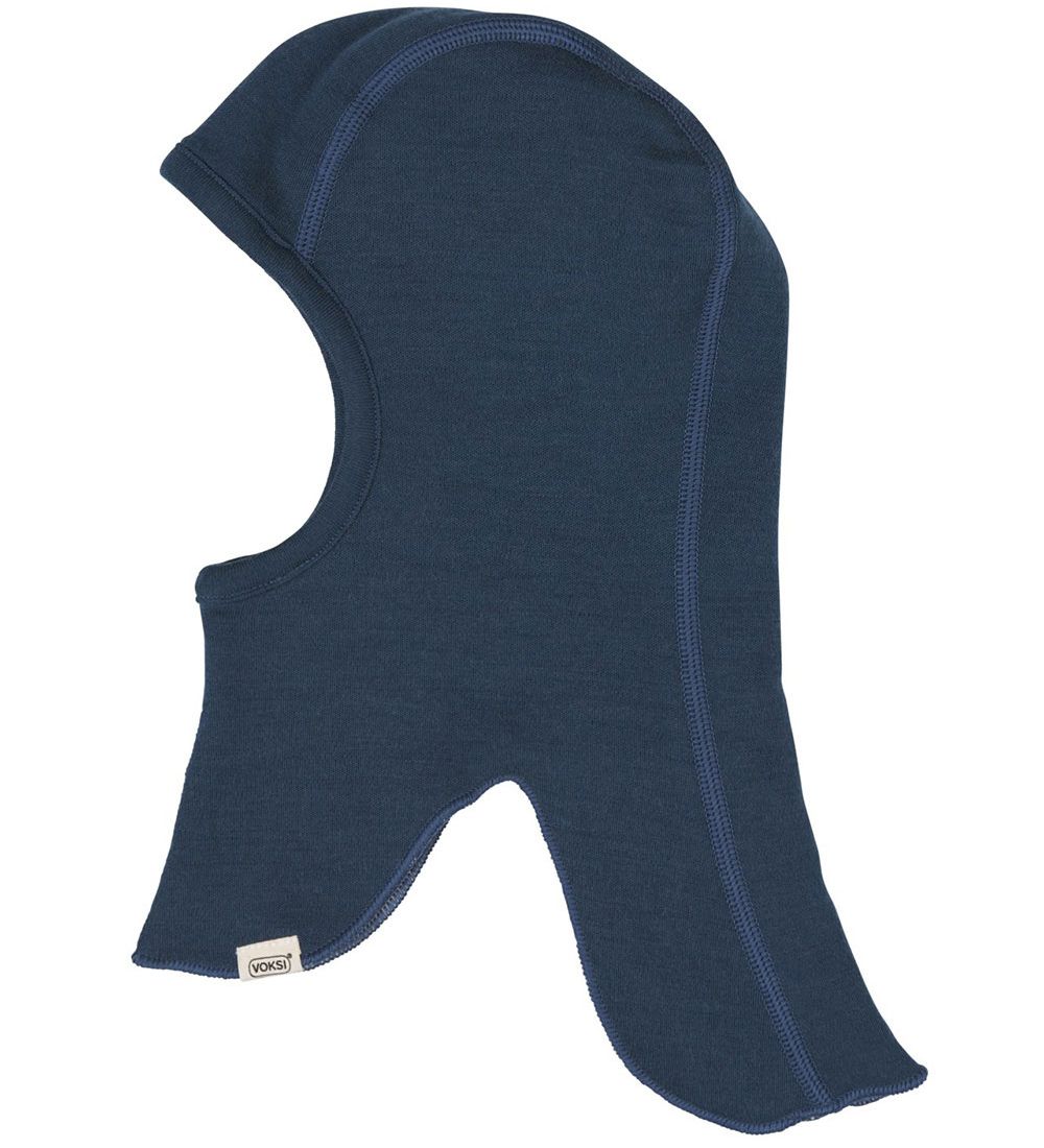 Voksi Schlupfmütze - Wolle - 2-lagig - Umkehrbar - Poppy Blue - Voksi - 41 cm - Schlupfmützen - Doppel