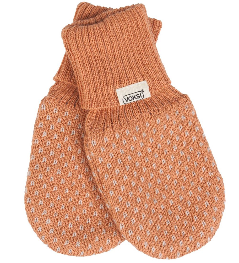 Voksi Fäustlinge - Wolle - 2-lagig - Sandstein Peach - Voksi - 1-2 Jahre (80-92) - Handschuhe/Fäustlinge