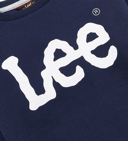 Lee Sweatshirt - Wobbly Graphic BB Crew - Navy Blazer Lee Sweatshirt - Wobbly Graphic BB Crew - Navy Blazer
