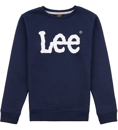 Lee Sweatshirt - Wobbly Graphic BB Crew - Navy Blazer Lee Sweatshirt - Wobbly Graphic BB Crew - Navy Blazer