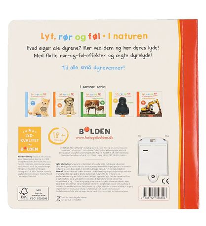 Forlaget Bolden Bog m. Lyd - Lyt, Rør Og Føl: I Naturen - Dansk