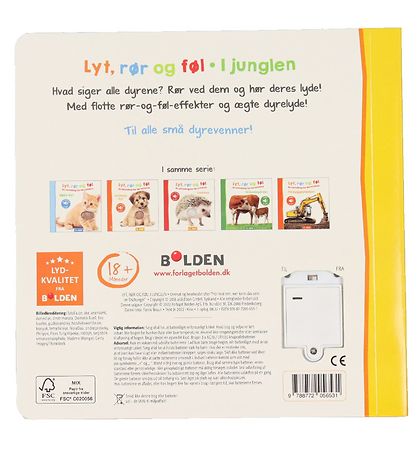 Forlaget Bolden Bog m. Lyd - Lyt, Rør Og Føl: I Junglen - Dansk Forlaget Bolden Bog m. Lyd - Lyt, Rør Og Føl: I Junglen - Dansk