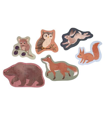 Filibabba Puslespil - 2-8 Brikker - Nordiske Dyr Filibabba Puslespil - 2-8 Brikker - Nordiske Dyr