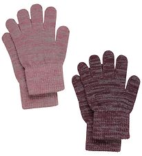 CeLaVi Handsker - Uld/Polyester - 2-pak - Rose Brown m. Refleks CeLaVi Handsker - Uld/Polyester - 2-pak - Rose Brown m. Refleks