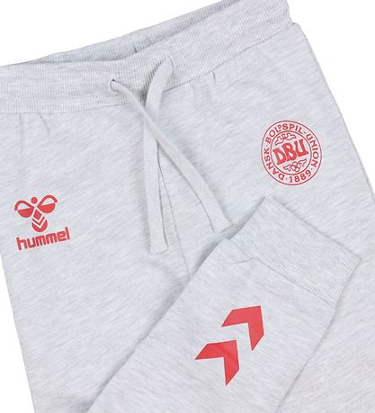Hummel Sweatpants - DBU - hmlHonor - Gråmeleret Hummel Sweatpants - DBU - hmlHonor - Gråmeleret
