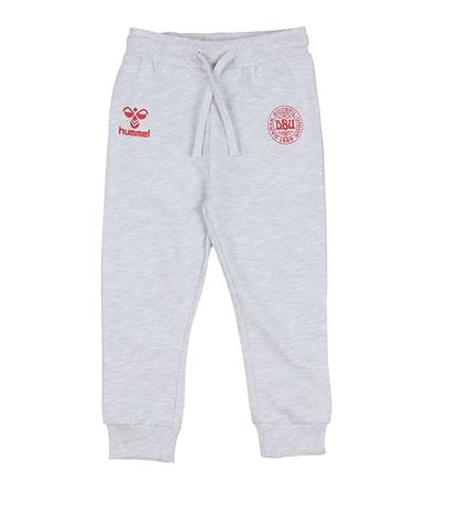 Hummel Sweatpants - DBU - hmlHonor - Gråmeleret Hummel Sweatpants - DBU - hmlHonor - Gråmeleret