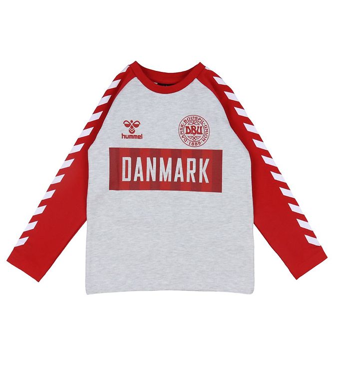 Hummel DBU hmlHooray Bluse - Gråmeleret/Rød