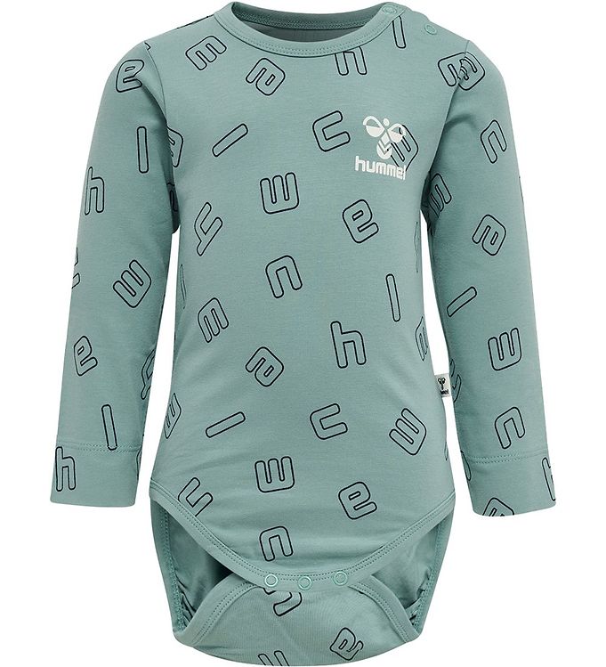 Hummel hmlAthens Body Langærmet - Mineral Blue