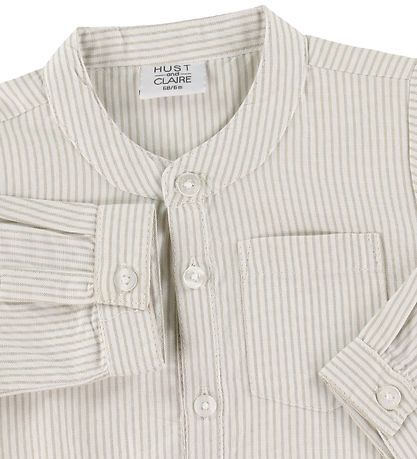 Hust and Claire Shirt Bodysuit l/s - Bertil - Beige/Off White