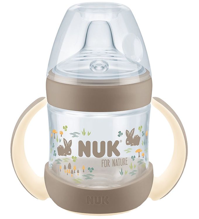 Nuk Drikkekop m. Håndtag og Tud - 150 ml - For Nature - Cream billede
