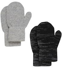 CeLaVi Votter - Ull/Polyester stoff - 2-pack - Grå/Svart m. Refl CeLaVi Votter - Ull/Polyester stoff - 2-pack - Grå/Svart m. Refl