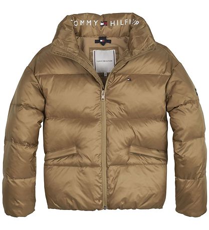 Tommy Hilfiger Dynejakke - Boxy Shiny Puffer Tommy Hilfiger Dynejakke - Boxy Shiny Puffer