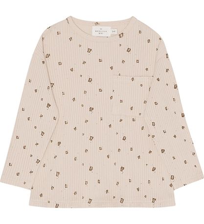 Monsieur Mini Bluse - Off White m. Chokolade