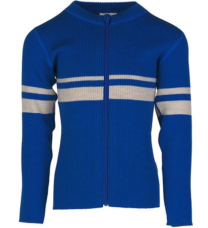 Voksi Cardigan - Uld - Rib - Twilight Blue Voksi Cardigan - Uld - Rib - Twilight Blue
