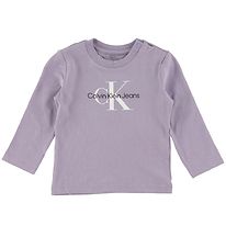 Calvin Klein Bluse - Monogram - Smoky Lilac Calvin Klein Bluse - Monogram - Smoky Lilac