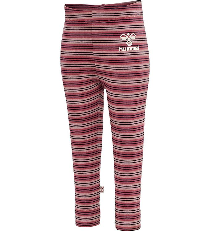 Hummel HmlUnited Tights Stribet - Woodrose