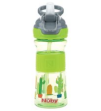Nuby Drikkedunk m. Sugerør - 360ml - Grøn Nuby Drikkedunk m. Sugerør - 360ml - Grøn