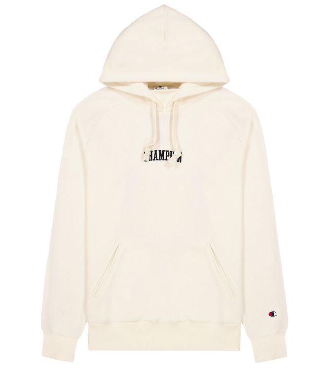 Champion Fashion Hættetrøje - Hvid m. Logo