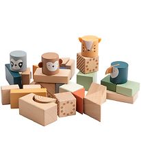 Sebra Building Blocks - Wood - Wildlife Animals Sebra Building Blocks - Wood - Wildlife Animals