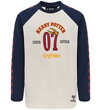 Hummel Bluse - hmlHarry Potter Boys - Marshmallow/Navy m. Print