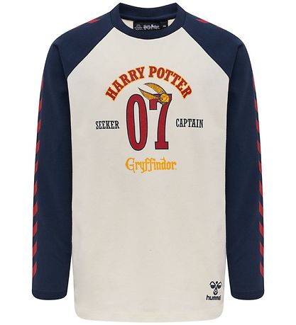 Hummel Bluse - hmlHarry Potter Boys - Marshmallow/Navy m. Print